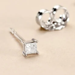 Histoire d'Or Boucle D'oreille Puces Myralie Or Blanc Diamant Outlet