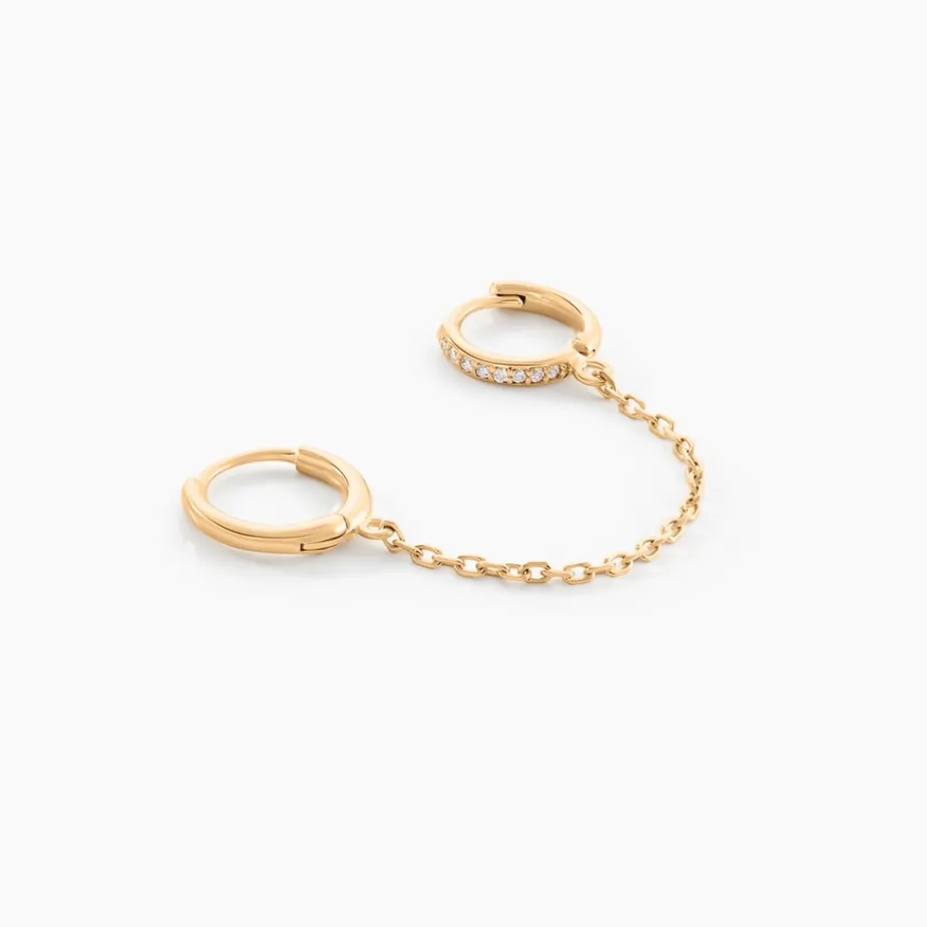 Histoire d'Or Boucle D'oreille Unitaire Plaqué Or Thed Oxydes De Zirconium Online