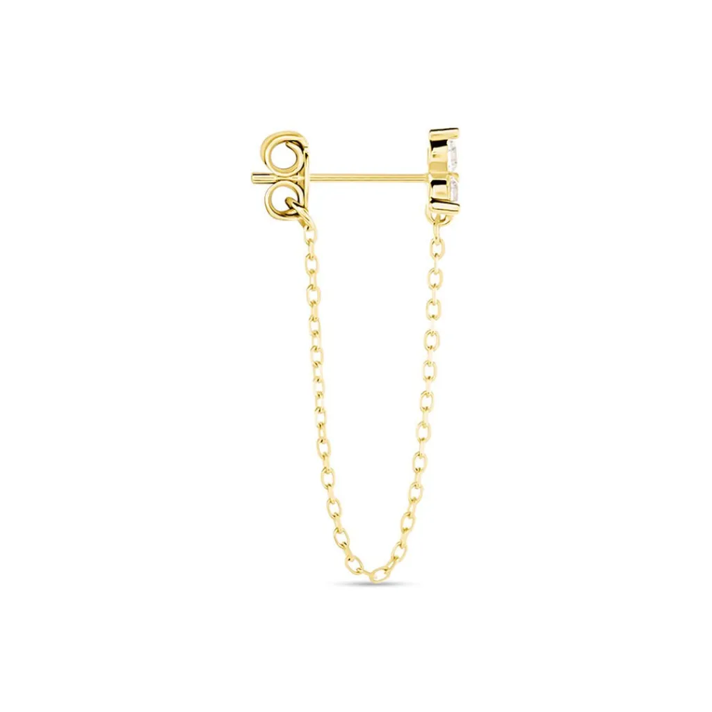 Histoire d'Or Boucle D'oreille Unitaire Edweena Or Jaune Oxyde De Zirconium Outlet