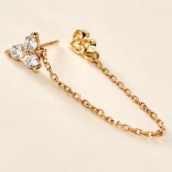 Histoire d'Or Boucle D'oreille Unitaire Edweena Or Jaune Oxyde De Zirconium Outlet