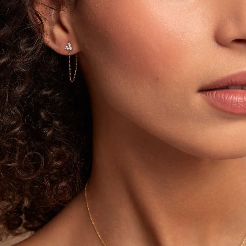 Histoire d'Or Boucle D'oreille Unitaire Edweena Or Jaune Oxyde De Zirconium Outlet