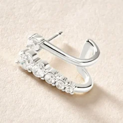 Histoire d'Or Boucle D'oreille Unitaire Minty Argent Blanc Oxyde De Zirconium Discount