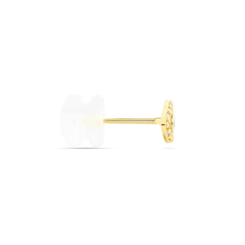 Histoire d'Or Boucles D'oreille Puce Unitaire Oya Or Jaune Oxyde De Zirconium Online
