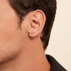 Histoire d'Or Boucles D'oreille Puce Unitaire Oya Or Jaune Oxyde De Zirconium Online