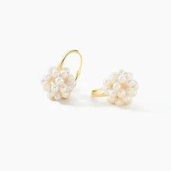 Histoire d'Or Boucles D'oreilles Adon Semi-baroques Or Jaune Perle De Culture Best