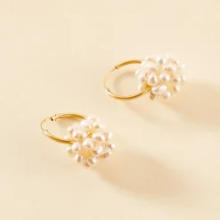 Histoire d'Or Boucles D'oreilles Adon Semi-baroques Or Jaune Perle De Culture Best