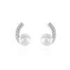 Histoire d'Or Boucles D'oreilles Angel Or Blanc Perle De Culture Oxyde Oxyde Best