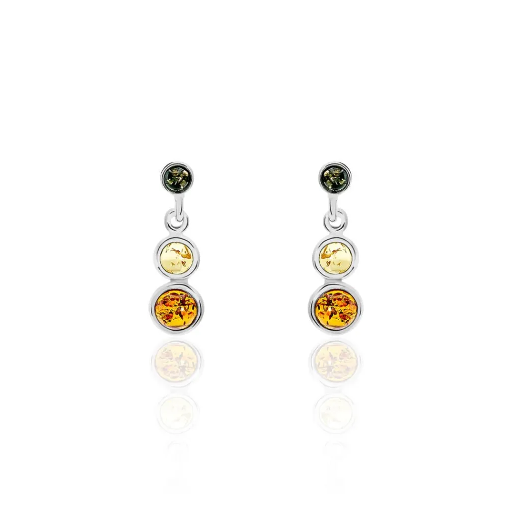 Histoire d'Or Boucles D'oreilles Argent Blanc Rosalie Ambres Hot