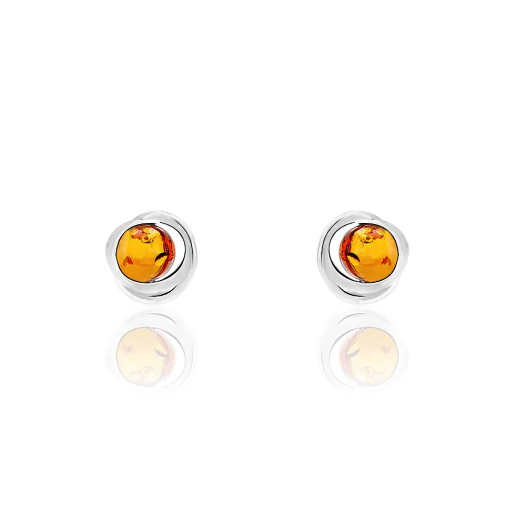 Histoire d'Or Boucles D'oreilles Argent Blanc Franjo Ambre Online