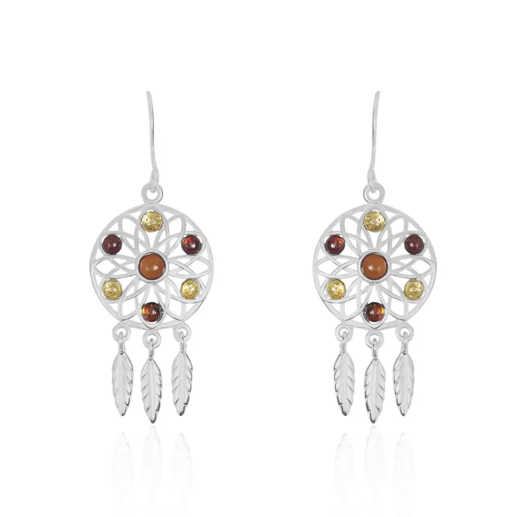 Histoire d'Or Boucles D'oreilles Argent Blanc Lorena Ambre Online