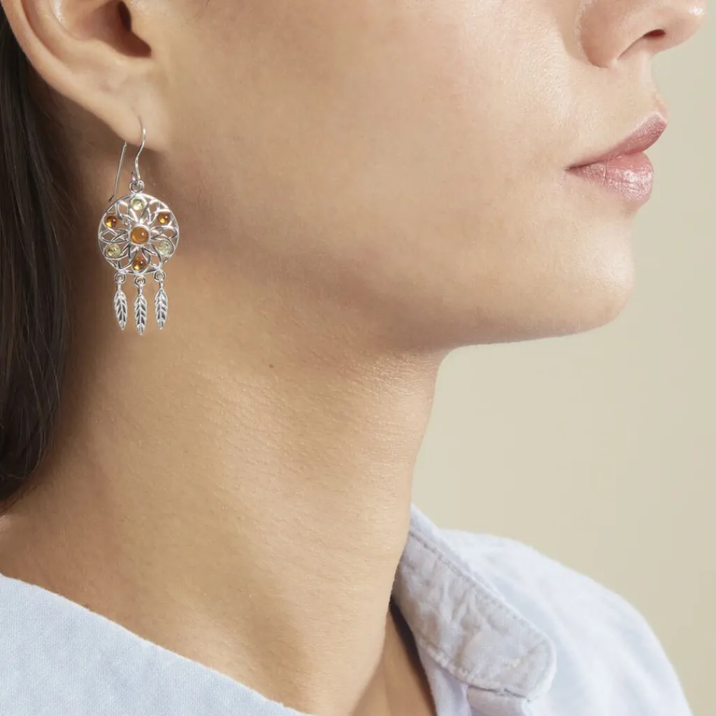 Histoire d'Or Boucles D'oreilles Argent Blanc Lorena Ambre Online