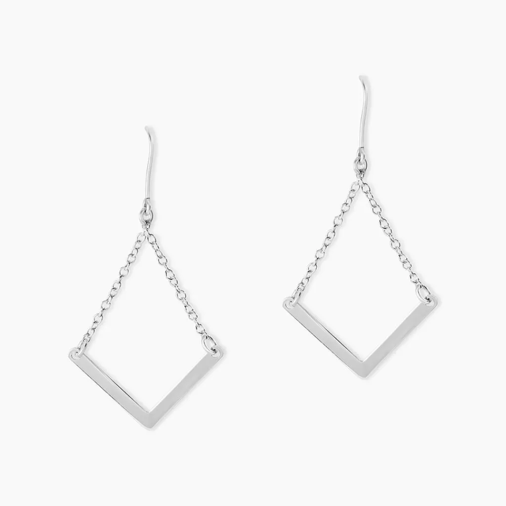 Histoire d'Or Boucles D'oreilles Argent Blanc Lakia Hot