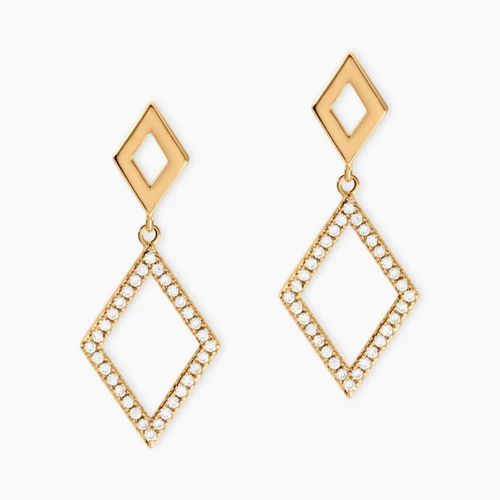 Histoire d'Or Boucles D'oreilles Brody Plaqué Or Jaune Oxydes De Zirconium Online