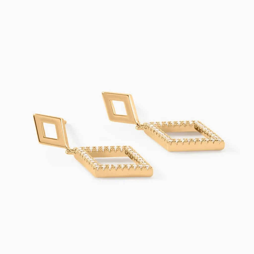 Histoire d'Or Boucles D'oreilles Brody Plaqué Or Jaune Oxydes De Zirconium Online