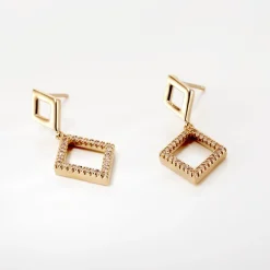 Histoire d'Or Boucles D'oreilles Brody Plaqué Or Jaune Oxydes De Zirconium Online