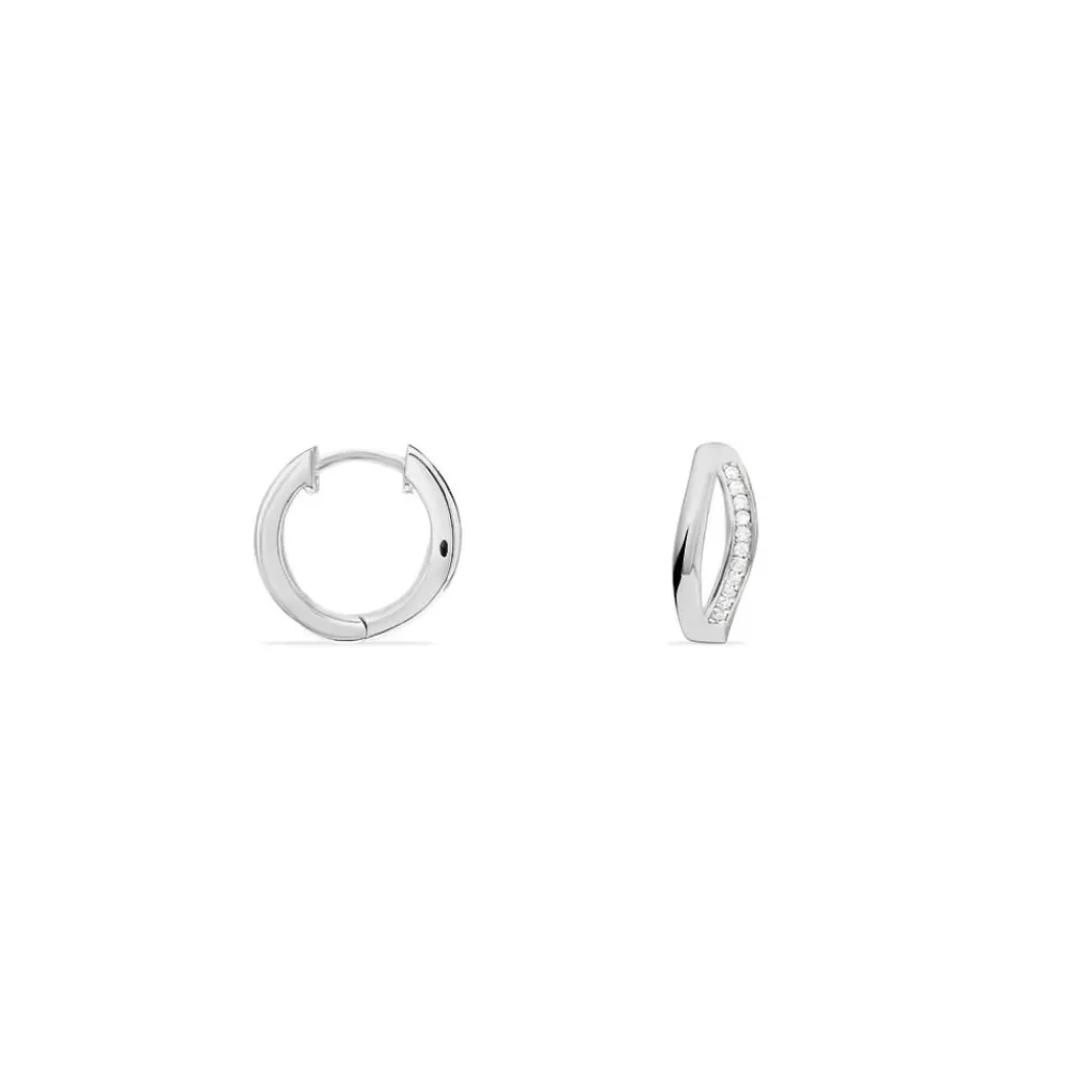 Histoire d'Or Boucles D'oreilles Celimene Rondes Argent Blanc Oxyde De Zirconium Outlet