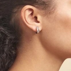 Histoire d'Or Boucles D'oreilles Celimene Rondes Argent Blanc Oxyde De Zirconium Outlet