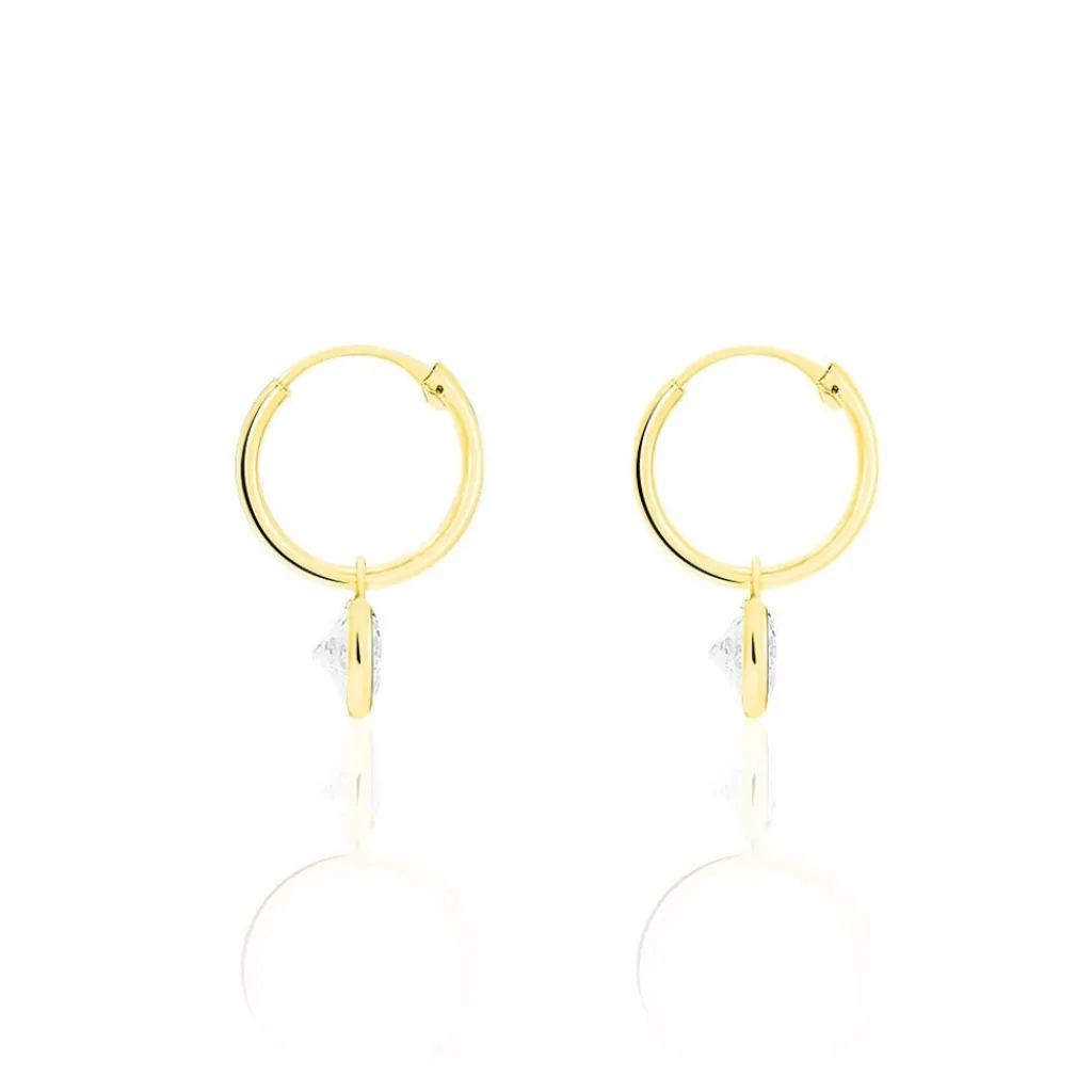 Histoire d'Or Boucles D'oreilles Chayma Or Jaune Oxyde De Zirconium Hot