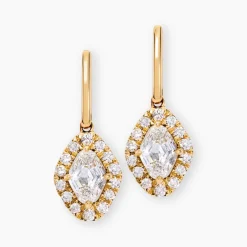 Histoire d'Or Boucles D'oreilles Collection Icone Or Jaune Diamant Synthétique