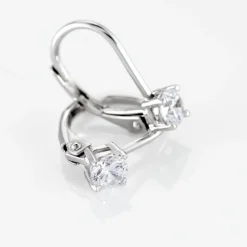 Histoire d'Or Boucles D'oreilles Dormeuses Argent Blanc Viventiol Oxyde De Zirconium New