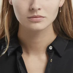 Histoire d'Or Boucles D'oreilles Dépareillées Argent Rose Braiden Oxyde De Zirconium New