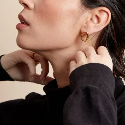 Histoire d'Or Boucles D'oreilles Gold Aura Acier Jaune Discount