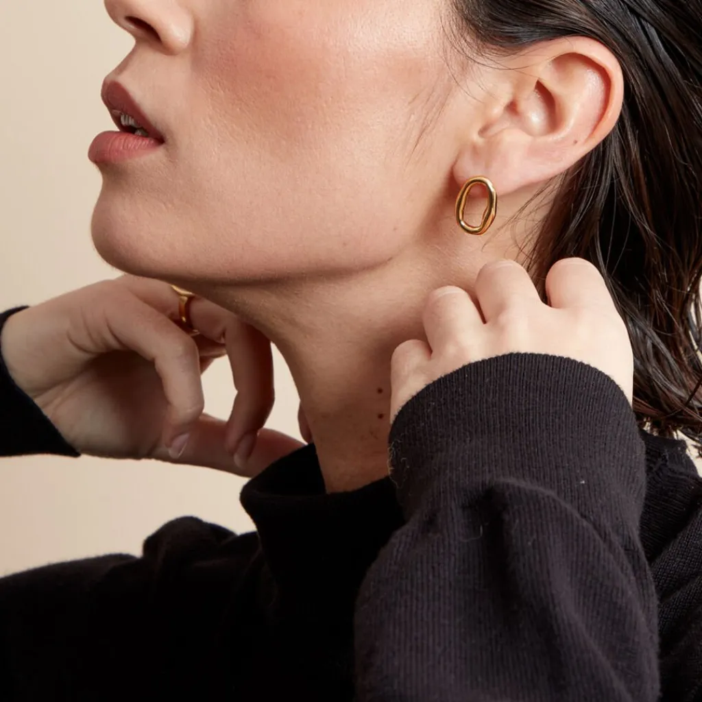 Histoire d'Or Boucles D'oreilles Gold Aura Acier Jaune Discount