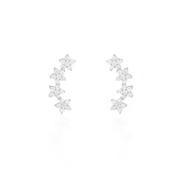 Histoire d'Or Boucles D'oreilles Grimpantes Sohalia Argent Blanc Oxyde De Zirconium Online