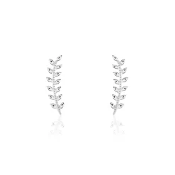 Histoire d'Or Boucles D'oreilles Grimpantes Folia Argent Blanc Best