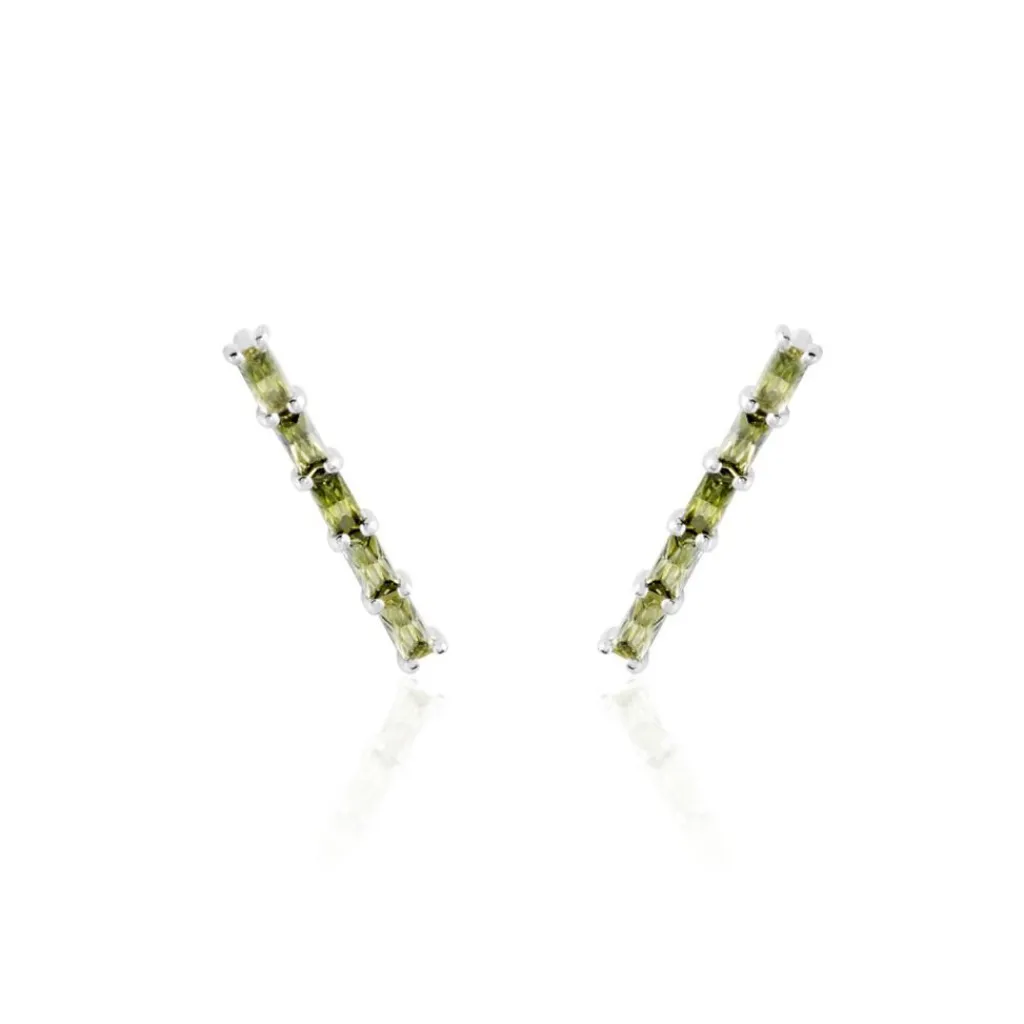 Histoire d'Or Boucles D'oreilles Grimpantes Alexander Argent Blanc Oxyde Discount