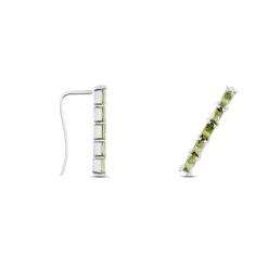 Histoire d'Or Boucles D'oreilles Grimpantes Alexander Argent Blanc Oxyde Discount