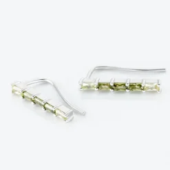 Histoire d'Or Boucles D'oreilles Grimpantes Alexander Argent Blanc Oxyde Discount