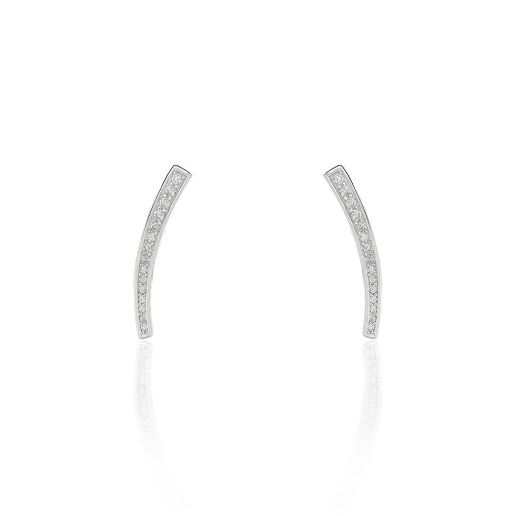 Histoire d'Or Boucles D'oreilles Grimpantes Argent Blanc Solvic Oxydes De Zirconium Online