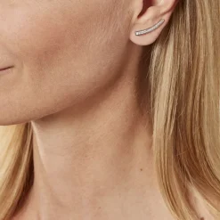 Histoire d'Or Boucles D'oreilles Grimpantes Argent Blanc Solvic Oxydes De Zirconium Online