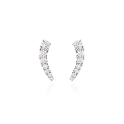 Histoire d'Or Boucles D'oreilles Grimpantes Aldrick Argent Blanc Oxyde De Zirconium Hot