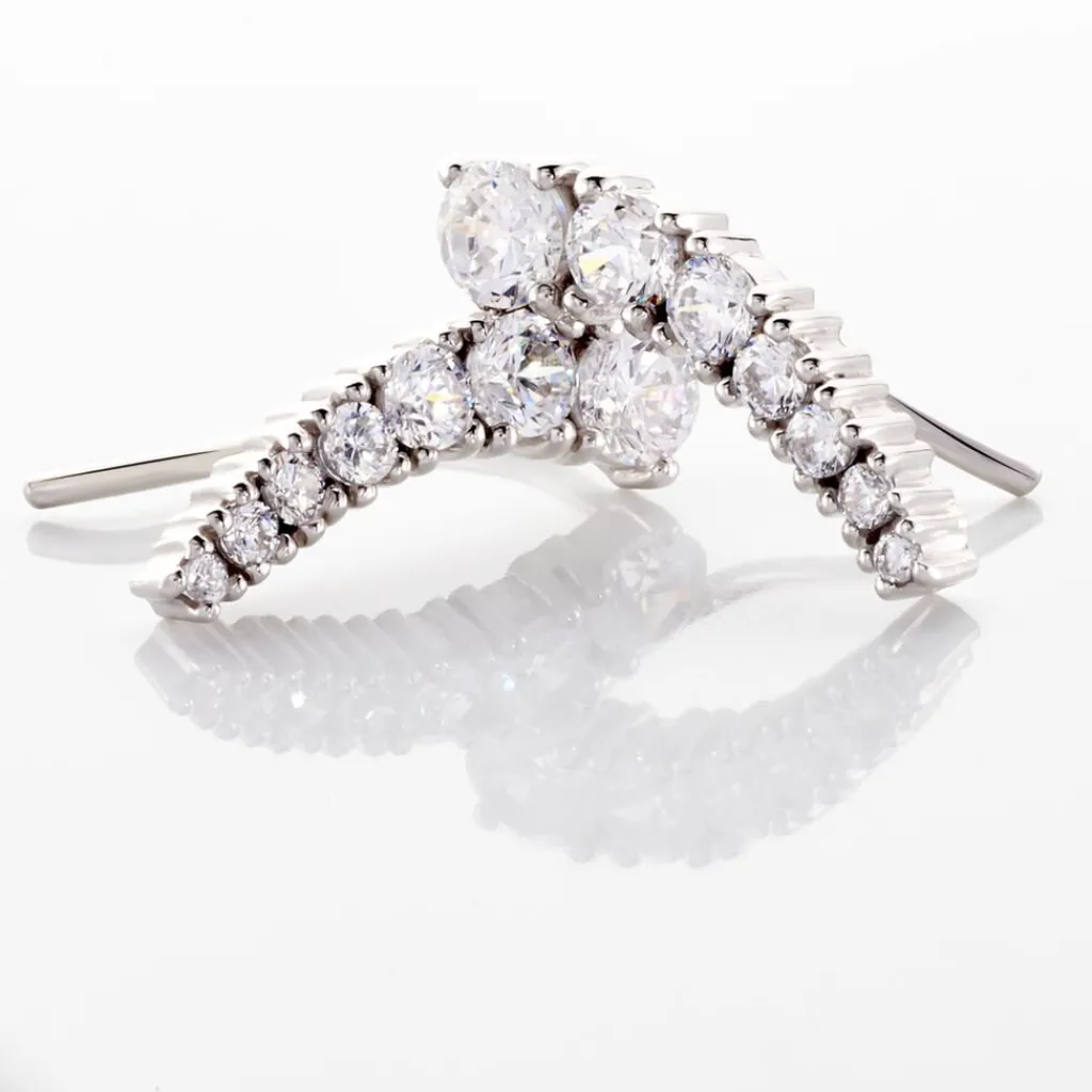 Histoire d'Or Boucles D'oreilles Grimpantes Aldrick Argent Blanc Oxyde De Zirconium Hot