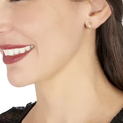 Histoire d'Or Boucles D'oreilles Izefia Rondes Or Jaune Oxyde De Zirconium Clearance