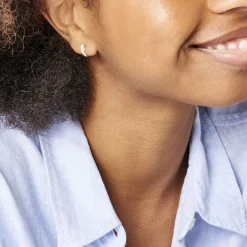 Histoire d'Or Boucles D'oreilles Izefia Rondes Or Jaune Oxyde De Zirconium Clearance