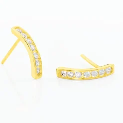 Histoire d'Or Boucles D'oreilles Jacoba Rondes Or Jaune Oxyde De Zirconium Discount