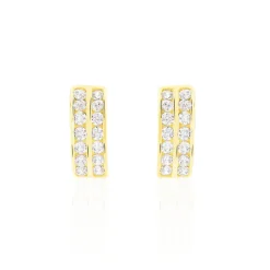Histoire d'Or Boucles D'oreilles Jacobee Rondes Or Jaune Oxyde De Zirconium Hot