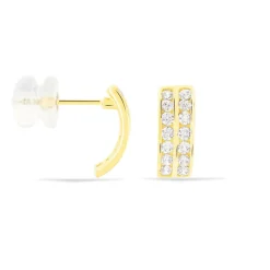 Histoire d'Or Boucles D'oreilles Jacobee Rondes Or Jaune Oxyde De Zirconium Hot