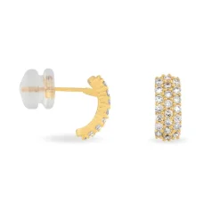 Histoire d'Or Boucles D'oreilles Jacquelene Rondes Or Jaune Oxyde De Zirconium Hot