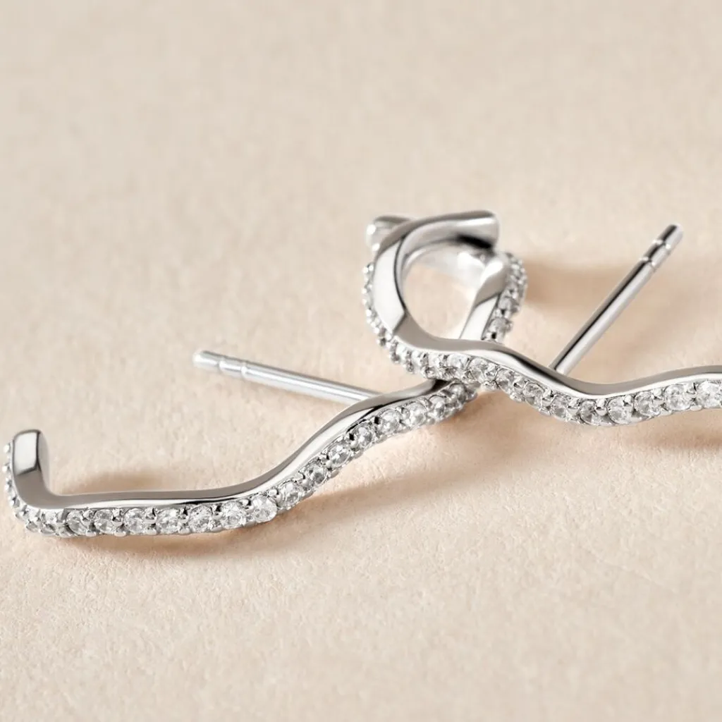 Histoire d'Or Boucles D'oreilles Lowri De Zirconium argent blanc oxyde Hot