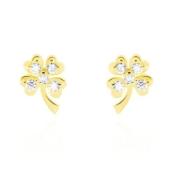 Histoire d'Or Boucles D'oreilles Or Jaune Verdiane Oxydes Best