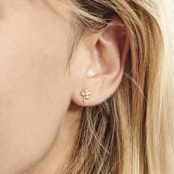 Histoire d'Or Boucles D'oreilles Or Jaune Verdiane Oxydes Best