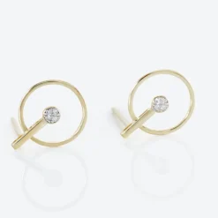 Histoire d'Or Boucles D'oreilles Or Jaune Adrienn Diamants Hot