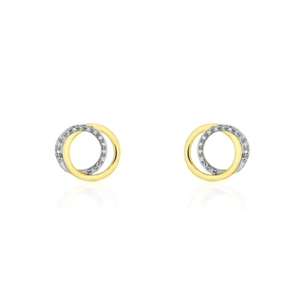 Histoire d'Or Boucles D'oreilles Or Jaune Tresha Diamants Hot