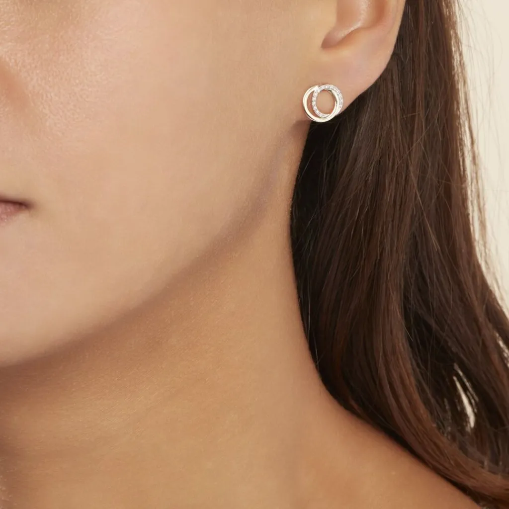 Histoire d'Or Boucles D'oreilles Or Jaune Tresha Diamants Hot