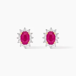 Histoire d'Or Boucles D'oreilles Diamants or jaune rubis Discount