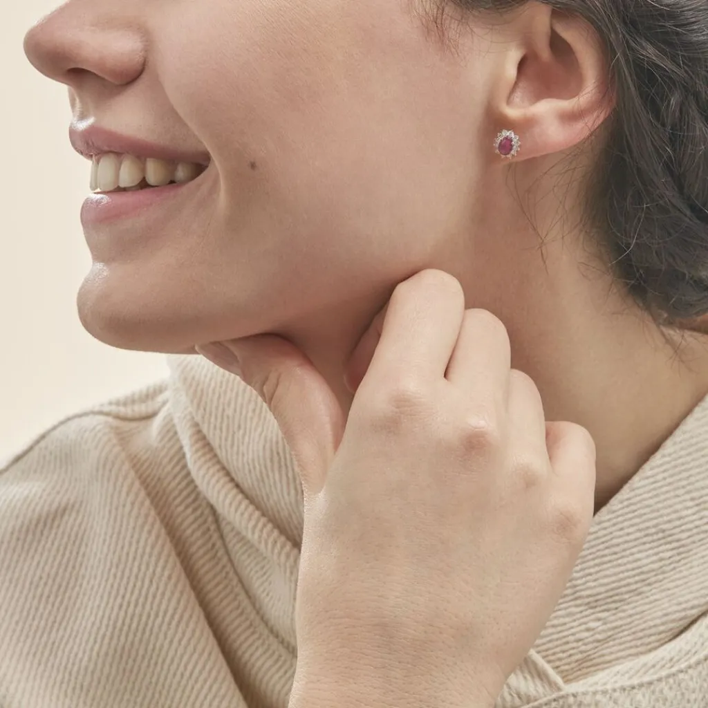 Histoire d'Or Boucles D'oreilles Diamants or jaune rubis Discount